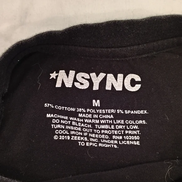 Black NSYNC No Strings Attached Men's Med Fan Tshirt - Picture 4 of 5